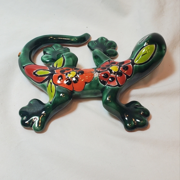 Mexican Talavera Pottery Gecko Lizard Hand Painted Porcelain Ceramic Figurine - Picture 5 of 9